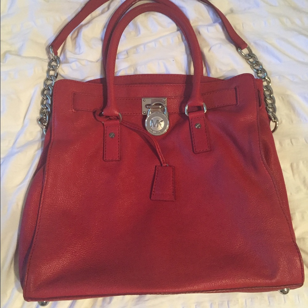 FLASH SALE ❤️ Michale Kors red leather tote